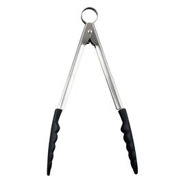 Cuisipro - 9.5 Inch Silicone Locking Tongs - Black