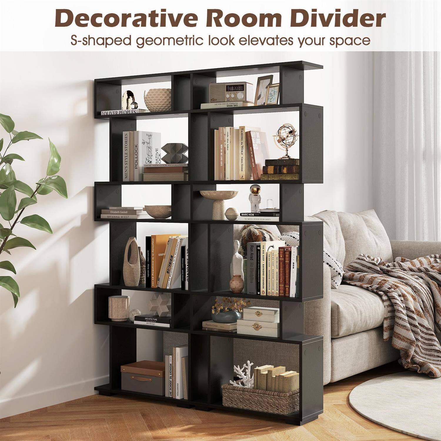 Decorative Room Divider  
S-shaped geometric look elevates your space