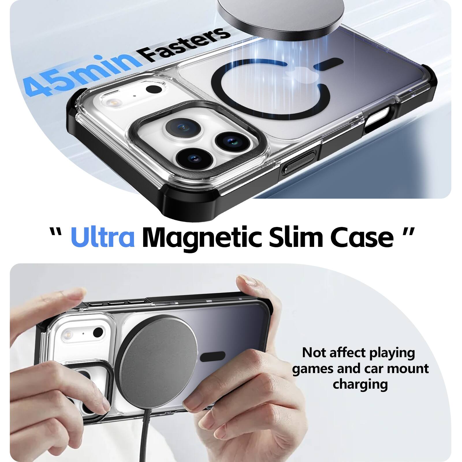 45min Fasters

"Ultra Magnetic Slim Case"

Not affect playing games and car mount charging