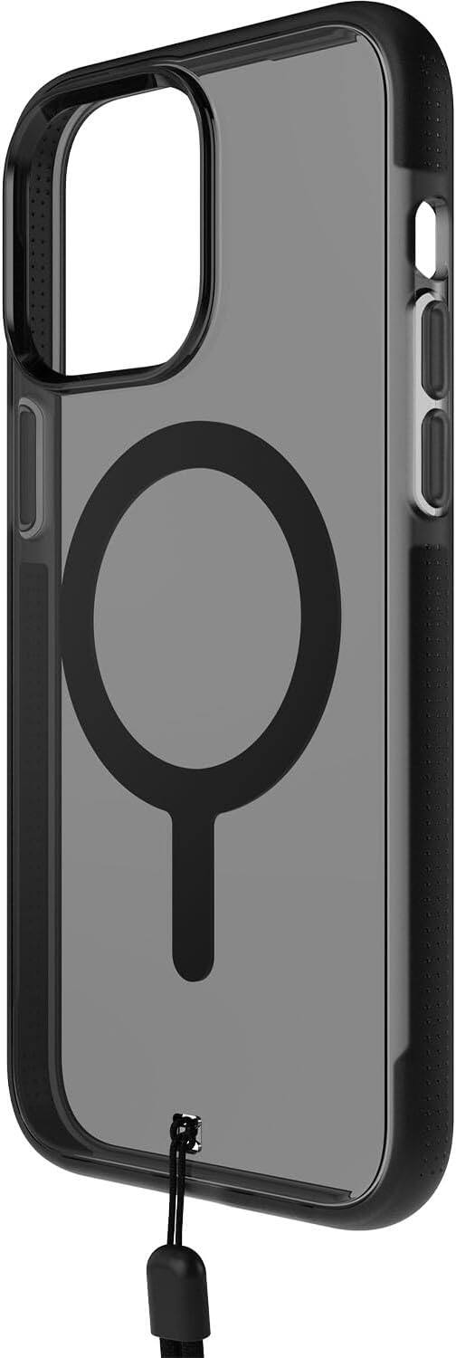 Front. BodyGuardz - BodyGuardz Ace Pro for iPhone 15 Pro Max Case,Heavy Duty Shockproof Cover with 18FT Military Grade Drop Tested, Compatib - Smoke/Black.
