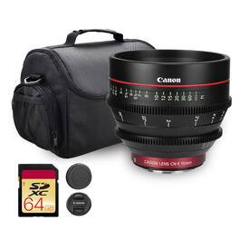 Canon - CN-E 50mm T1.3 L F Cinema Prime Lens|Full-Frame Cine Lens with Fast Aperture + More - Black