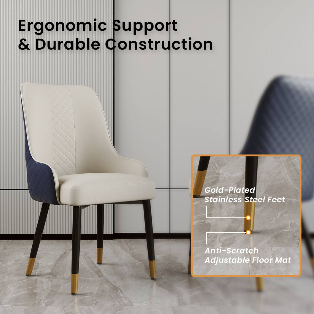 Ergonomic Support & Durable Construction

Gold-Plated Stainless Steel Feet
Anti-Scratch Adjustable Floor Mat