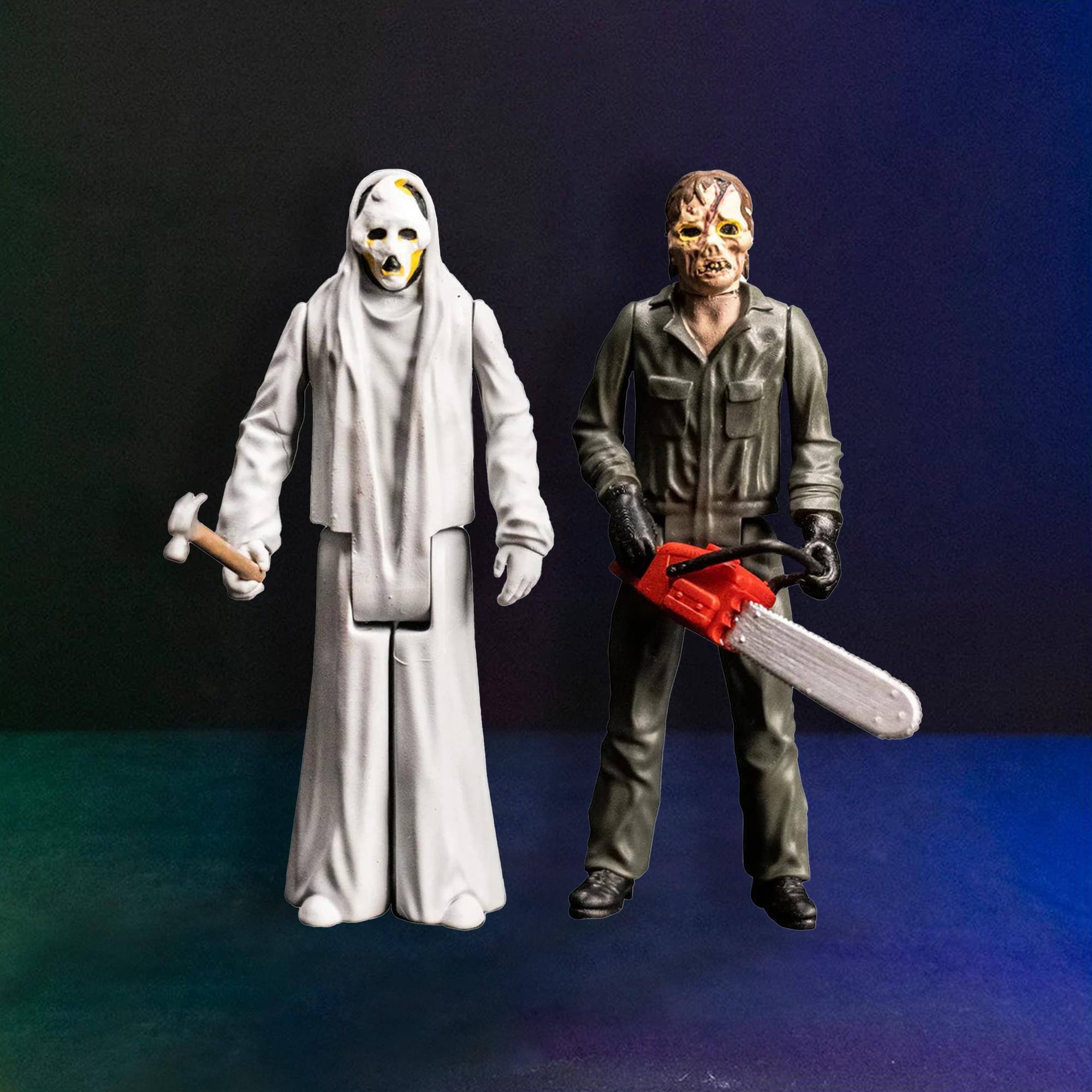 Alt View 1. Trick or Treat Studios - Haunt 3.75 Inch Action Figure 2-Pack | Ghost & Zombie - White.