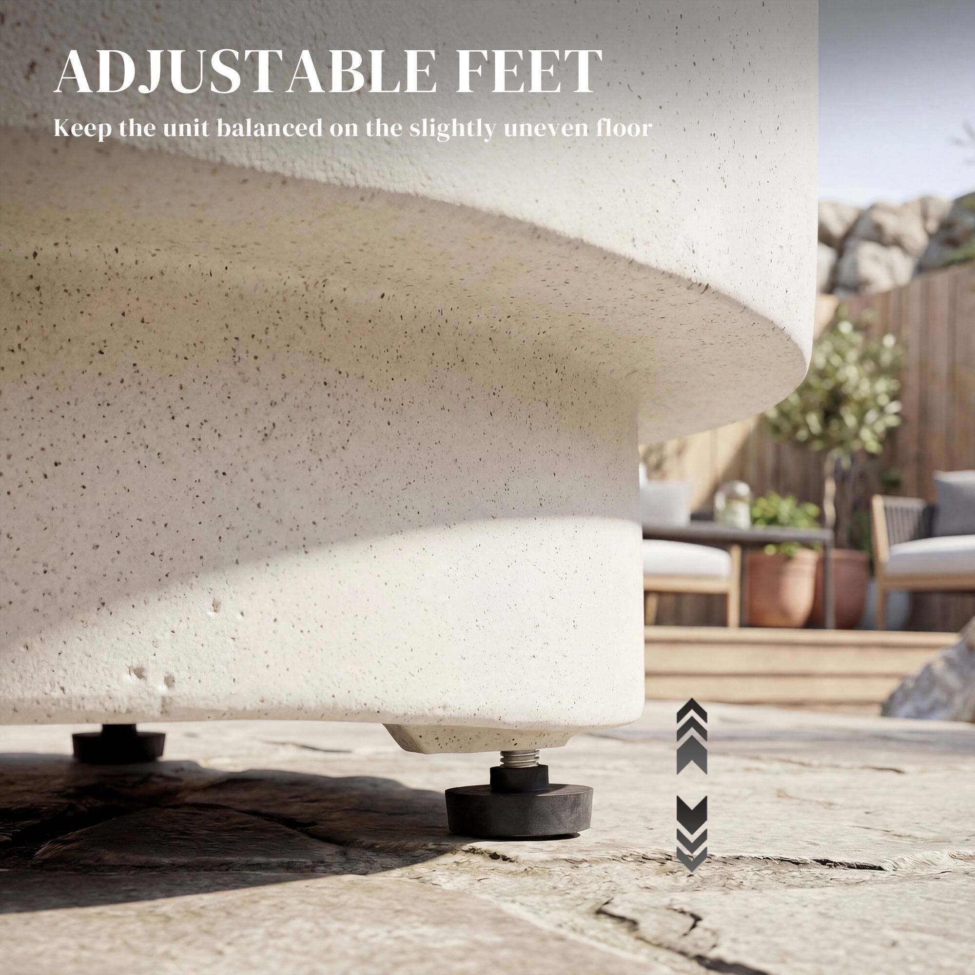 ADJUSTABLE FEET  
Keep the unit balanced on the slightly uneven floor