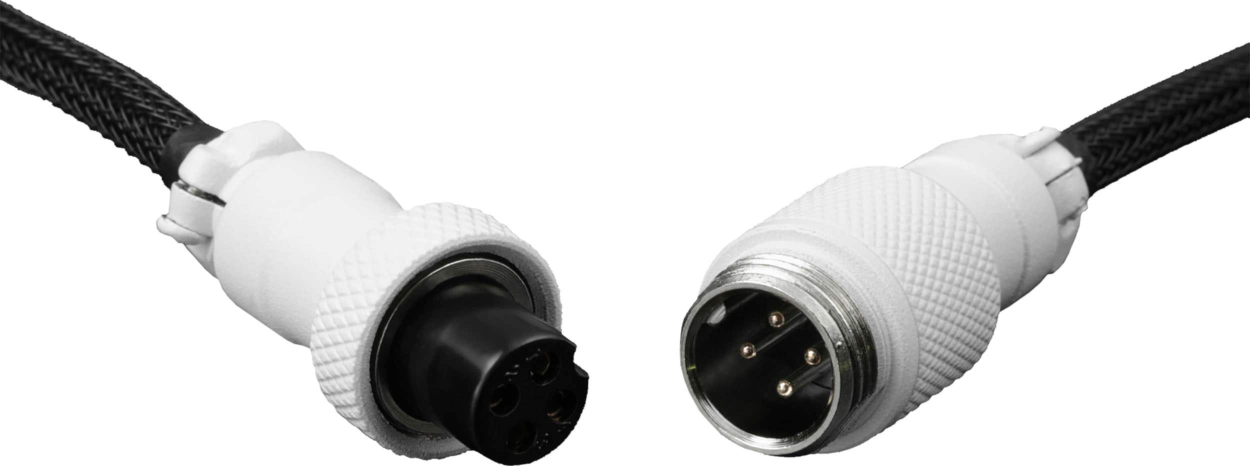 Alt View 1. DROP - Coiled 4.5' USB-A to USB-C Keyboard Cable - Black.