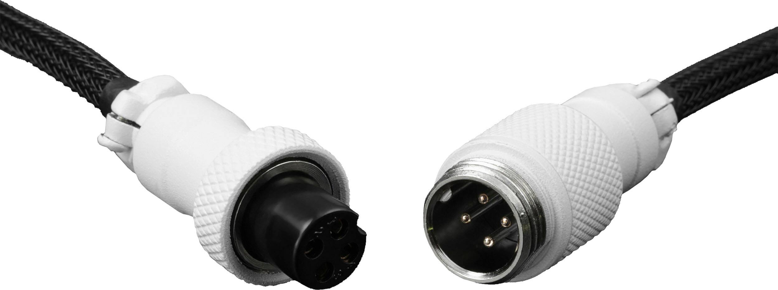 Alt View 1. DROP - Coiled 4.5' USB-A to USB-C Keyboard Cable - Black.