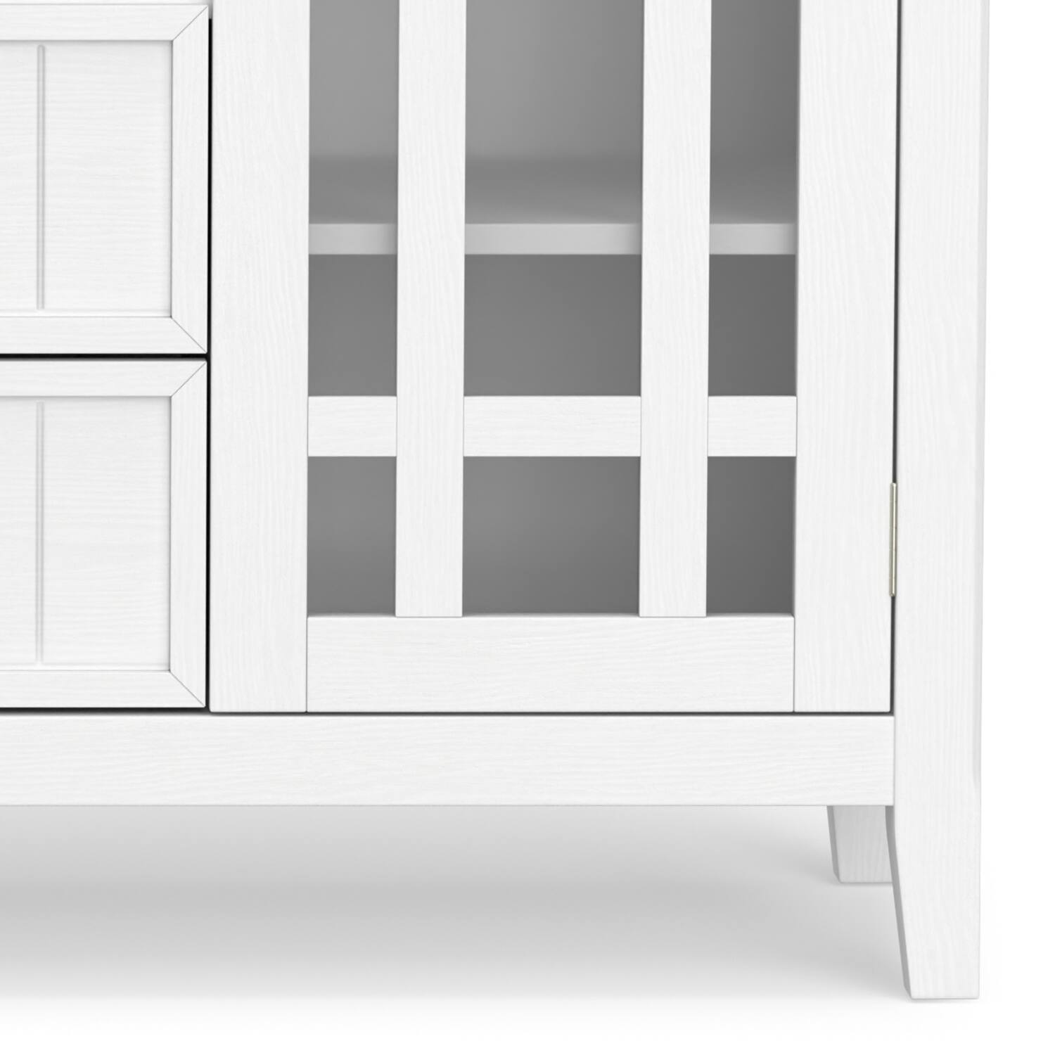 Alt View 4. Simpli Home - Bedford Tall TV Media Stand - White.