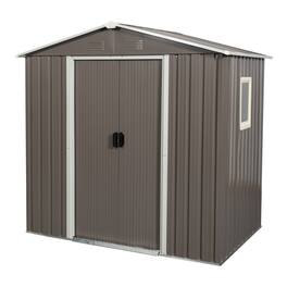 Mondawe - 6ft x 5ft Outdoor Metal Storage Shed With window - Gray
