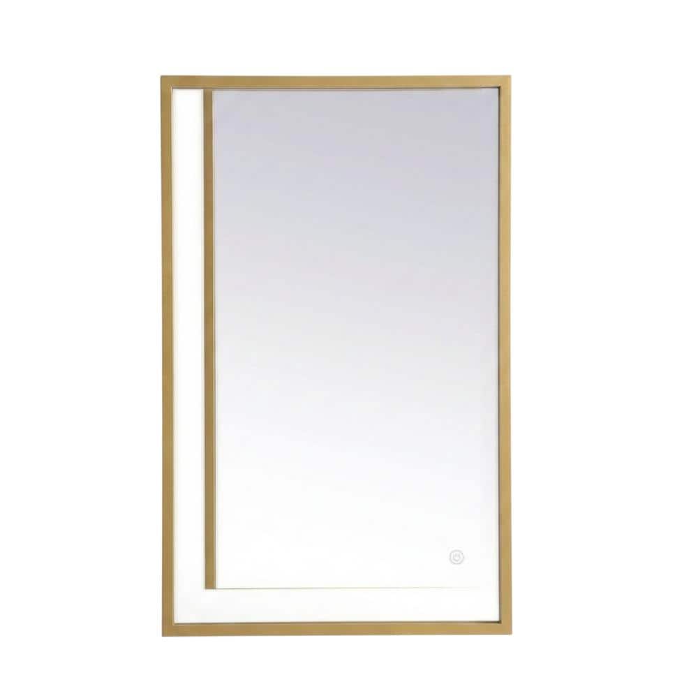 Elegant Decor - Pier 18x30 inch LED mirror with adjustable color temperature - Brass price history on PriceWatchPro