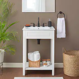 Altura Bathroom Vanity Basin Included by Modway - White White