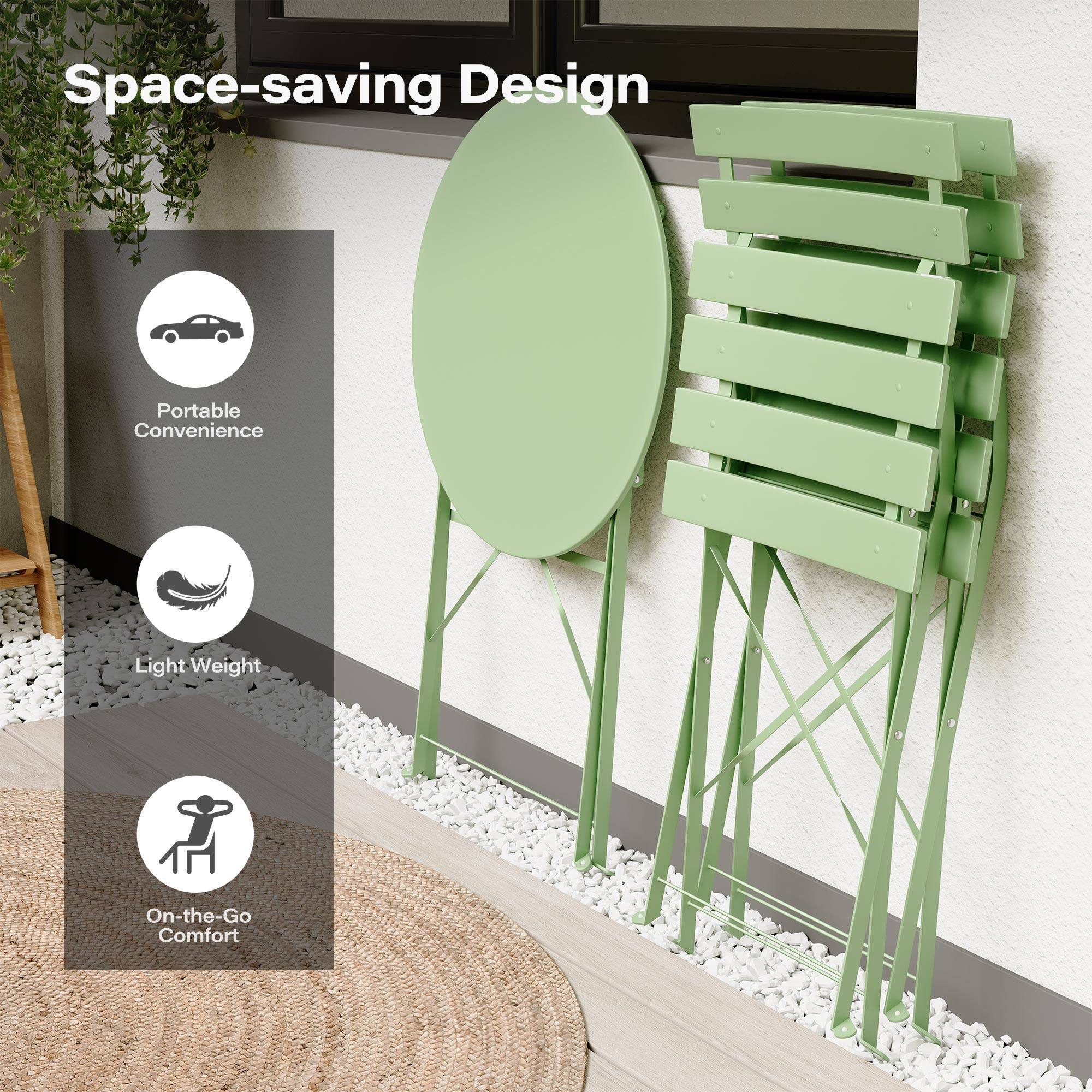 Space-saving Design  
Portable Convenience  
Light Weight  
On-the-Go Comfort