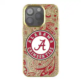 Keyscaper - NCAA - Alabama Crimson Tide Paisley Bling iPhone Case - 14 - Gold