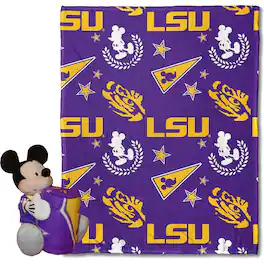 Northwest - LSU Tigers Mickey Hugger Pillow & Silk Touch Throw Set - Multicolor