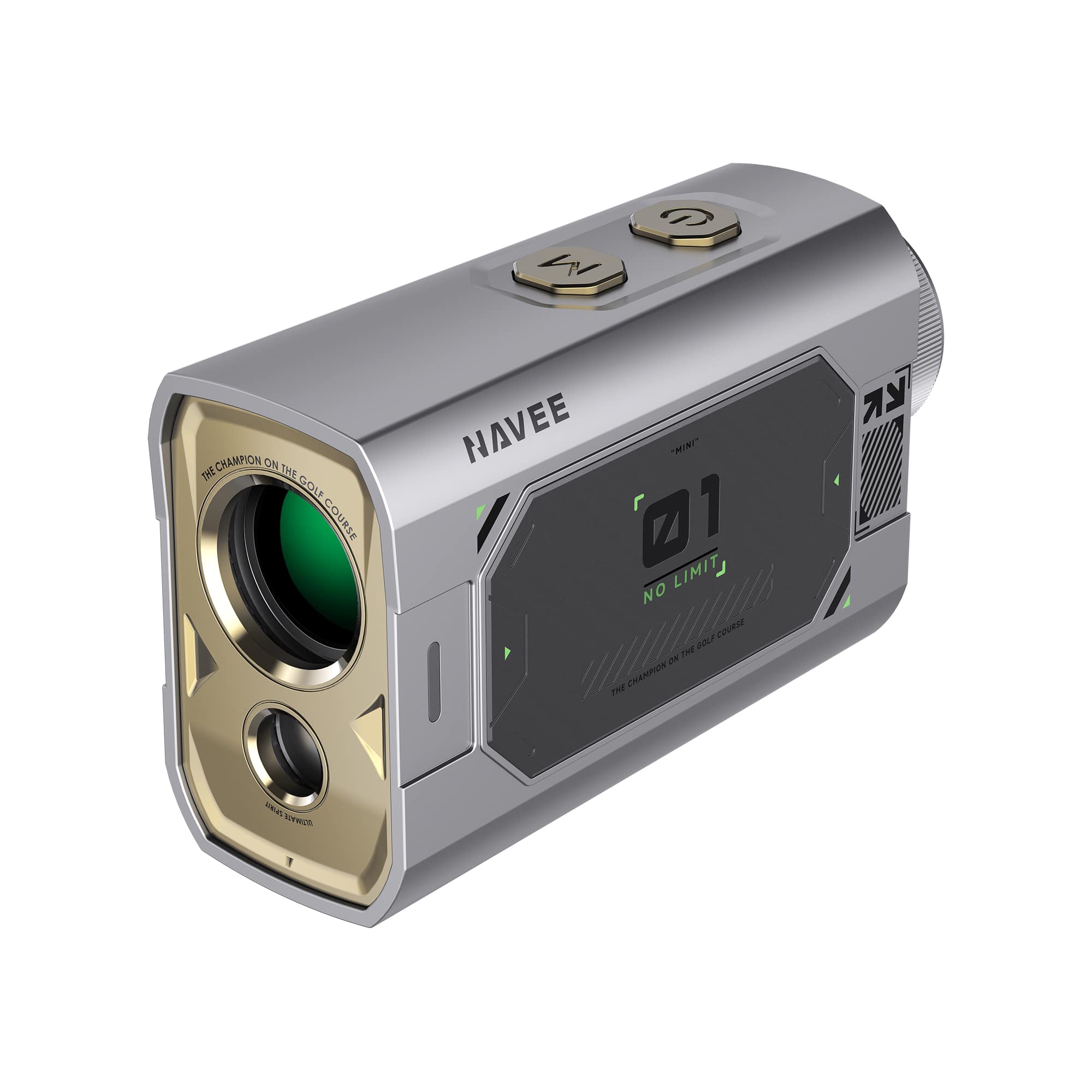 NAVEE - MINI Golf Rangefinder with Red & Green OLED Display | 1300-Yard Range, Slope Compensation & 6X Magnification