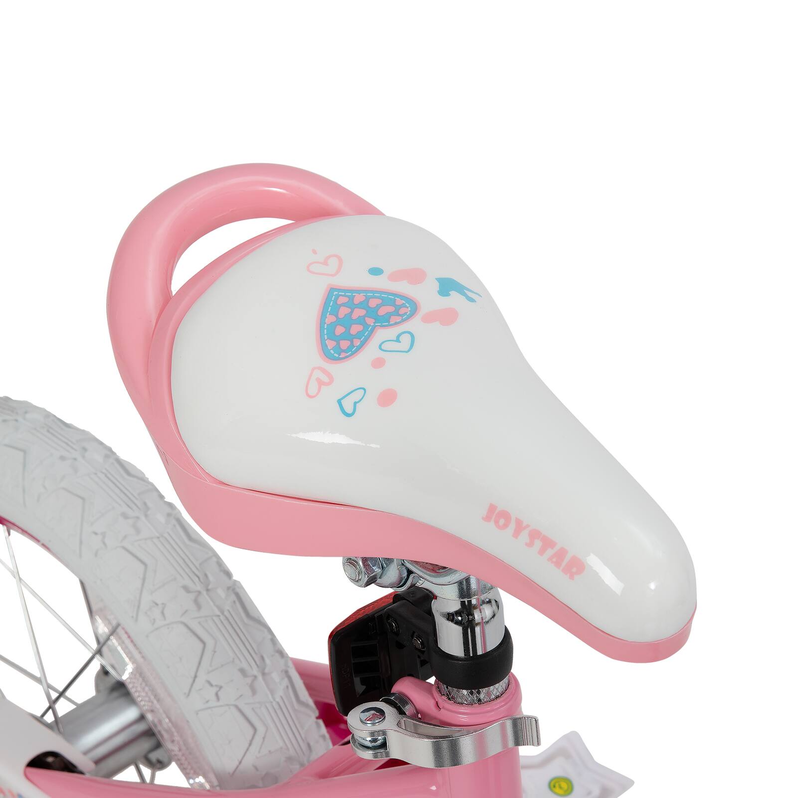 Alt View 6. JOYSTAR - JOYSTAR Angel Kids Bike for Toddlers Ages 3-5, Child's Bicycle with Training Wheels Basket for Girl Boy  14" Cute Pink - Cute Pink.
