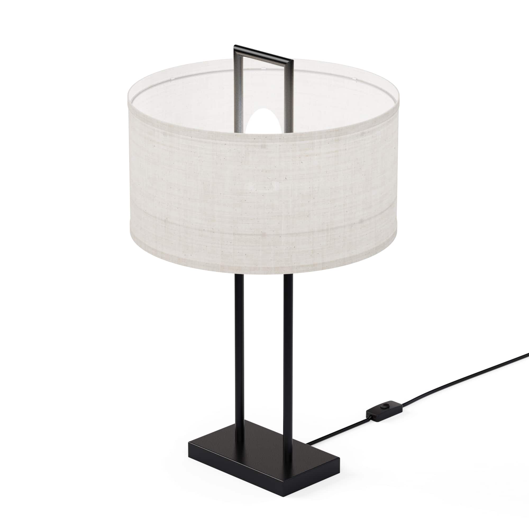 Infibrite - Modern Structure 25 Inch Table Lamp with Textured Shade, E26 Bulb Compatible - White price history on PriceWatchPro