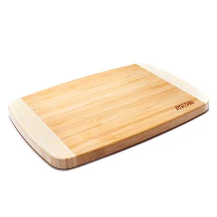 Front. Escali - Joyce Chen Medium Burnished Bamboo Cutting Board, 8x12 Inches - Natural.