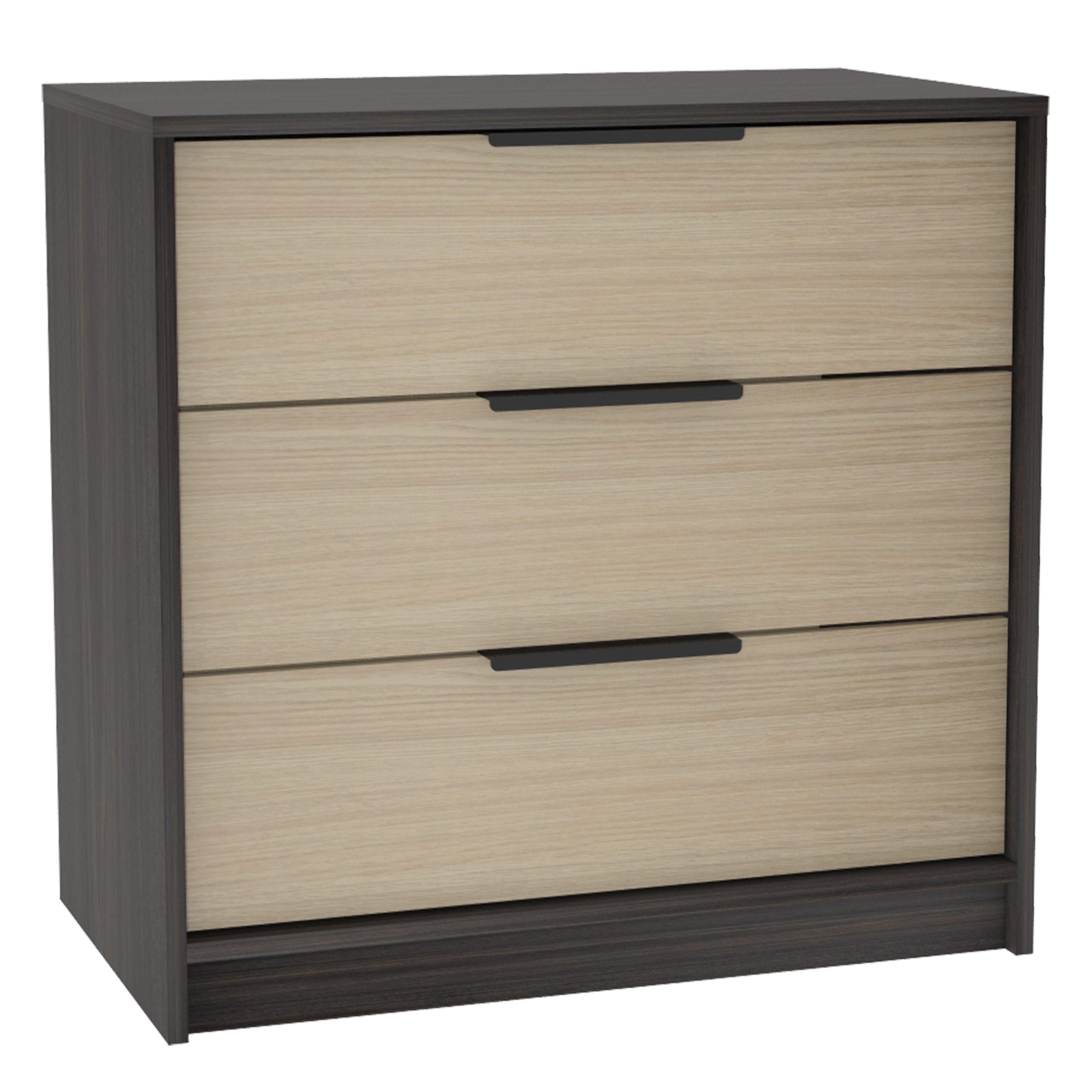 Back. TinyHomie - 2 Piece Bedroom Set London Armoire + Egeo 3 Drawers Dresser Black / Pine - Black.
