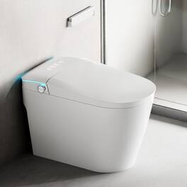 Vipbear - Smart Toilet with Bidet Built in, Night Light, One Piece Toilets With water tank, Dryer, Auto Lid&Seat - White