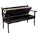 Angle. OSP Home Furnishings - Coventry Storage Bench in Antique Black Frame and Beige Seat Cushion K/D - Black.