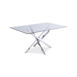 Meridian Furniture - Xander Chrome Dining Table - Silver