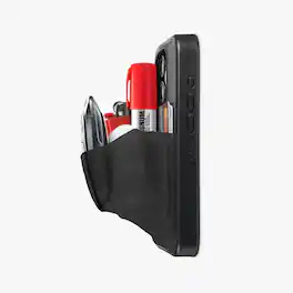 Ninja Labs - Flex Pouch Phone Case (Stretches to Hold 30+ Cards, Airpods, Lip Balm, Car Key & Cash) iPhone 17 PRO MAX - Black/ Black