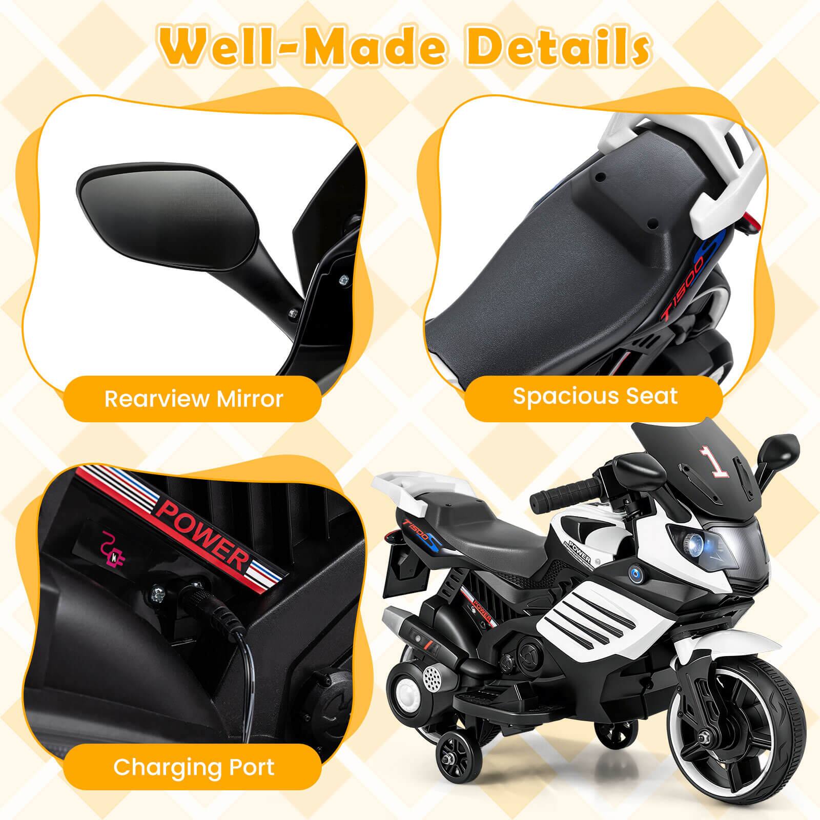 Well-Made Details

- Rearview Mirror
- Spacious Seat
- Charging Port