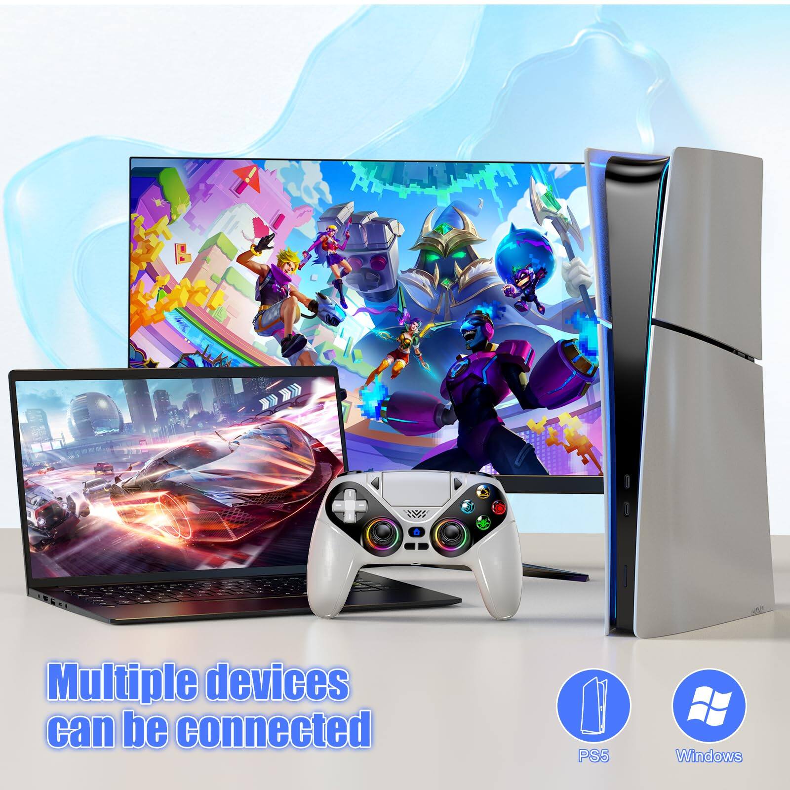 Multiple devices can be connected  
PS5  
Windows