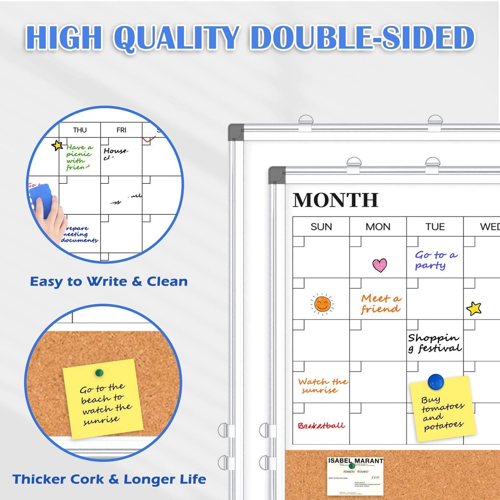 HIGH QUALITY DOUBLE-SIDED

Easy to Write & Clean

Thicker Cork & Longer Life

MONTH

SUN MON TUE WED

- Have a picnic with friend
- House
- Prepare documents
- Go to a party
- Meet a friend
- Shopping festival
- Watch the sunrise
- Basketball
- Go to the beach to watch the sunrise
- Buy tomatoes and potatoes

ISABEL MARANT