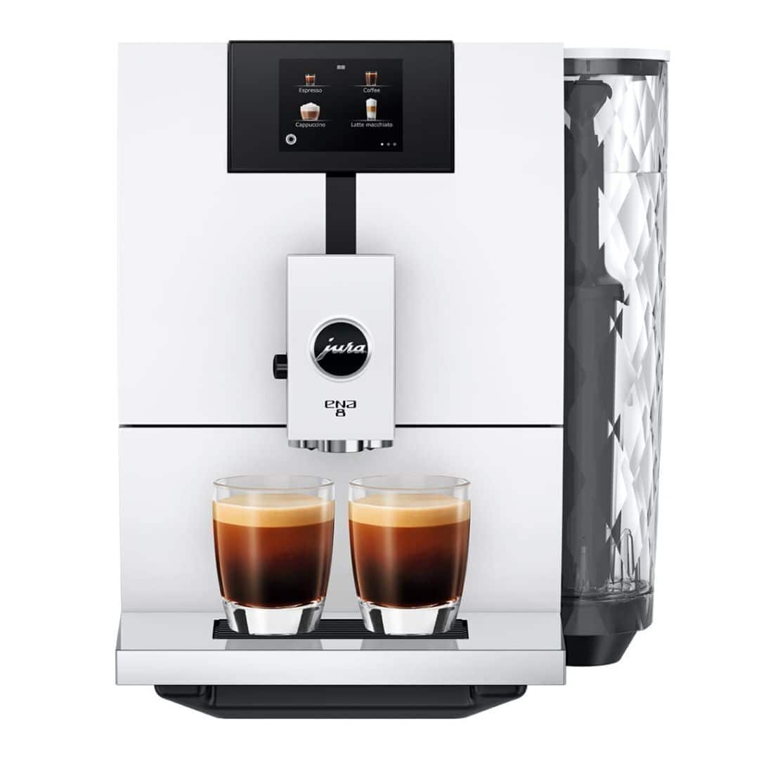 JURA - ENA 8 Automatic Coffee Machine Nordic White - Black
