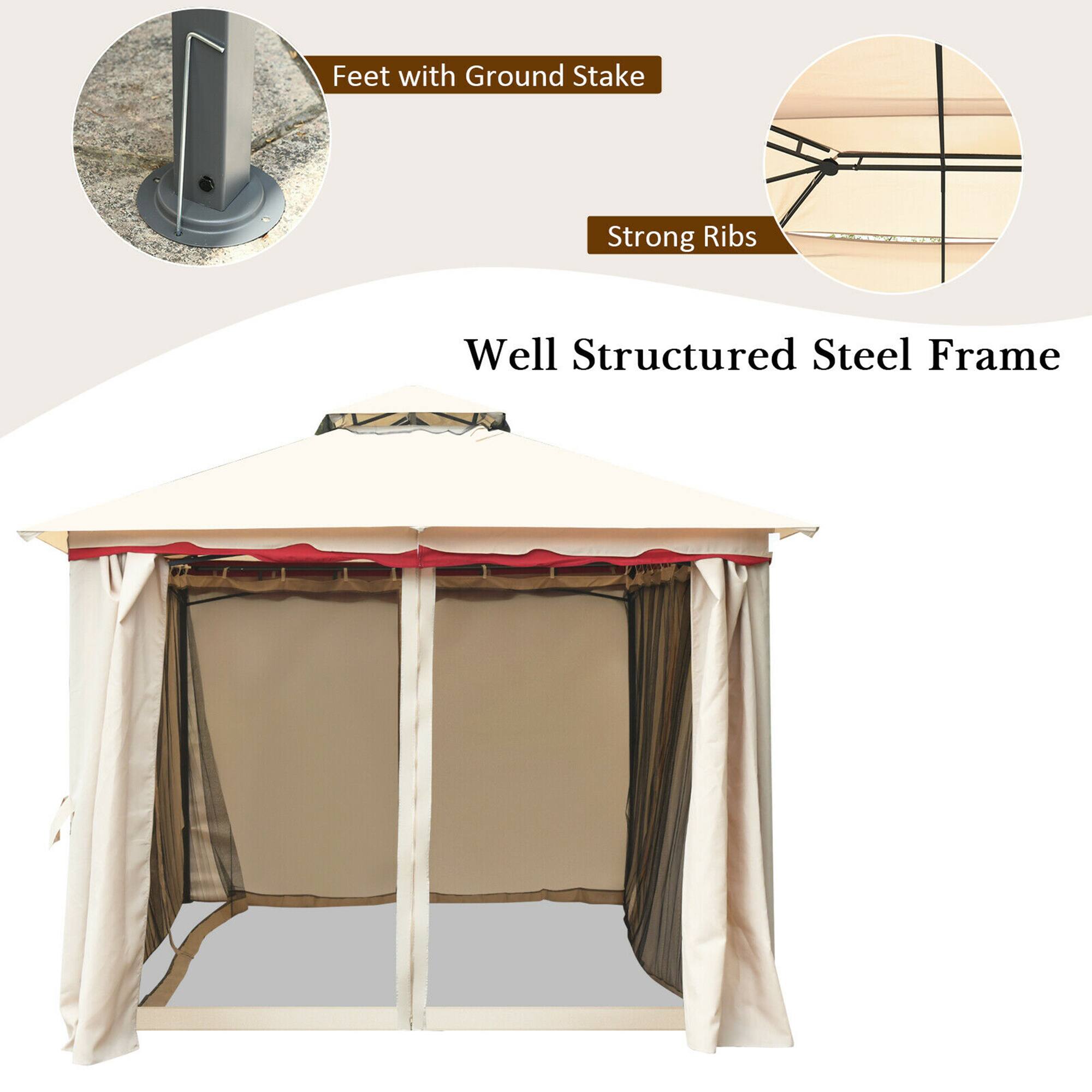 Feet with Ground Stake  
Strong Ribs  
Well Structured Steel Frame