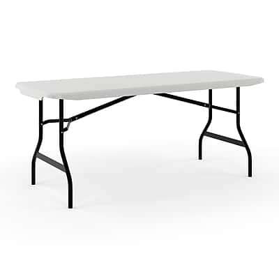 Staples 6 feet x 29 Inch Folding Table (Gray)