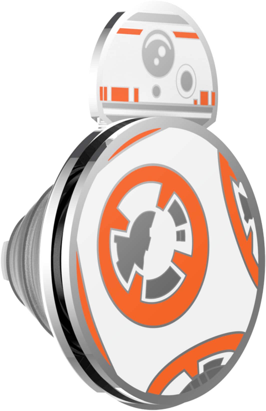 Alt View 3. PopSockets - MagSafe PopGrip Universal Magnetic Grip & Stand with Adapter Ring for Cell Phones - Starwars Enamel Spinner BB-8.