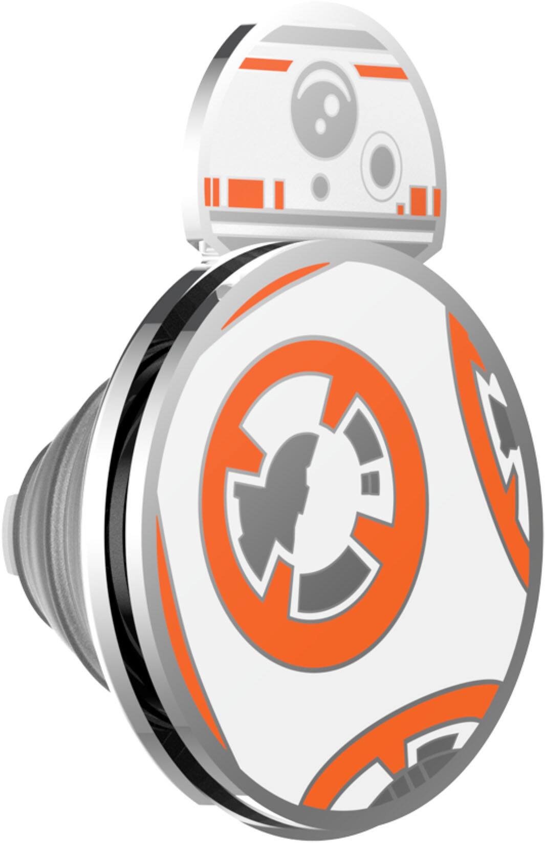 Alt View 3. PopSockets - MagSafe PopGrip Universal Magnetic Grip & Stand with Adapter Ring for Cell Phones - Starwars Enamel Spinner BB-8.