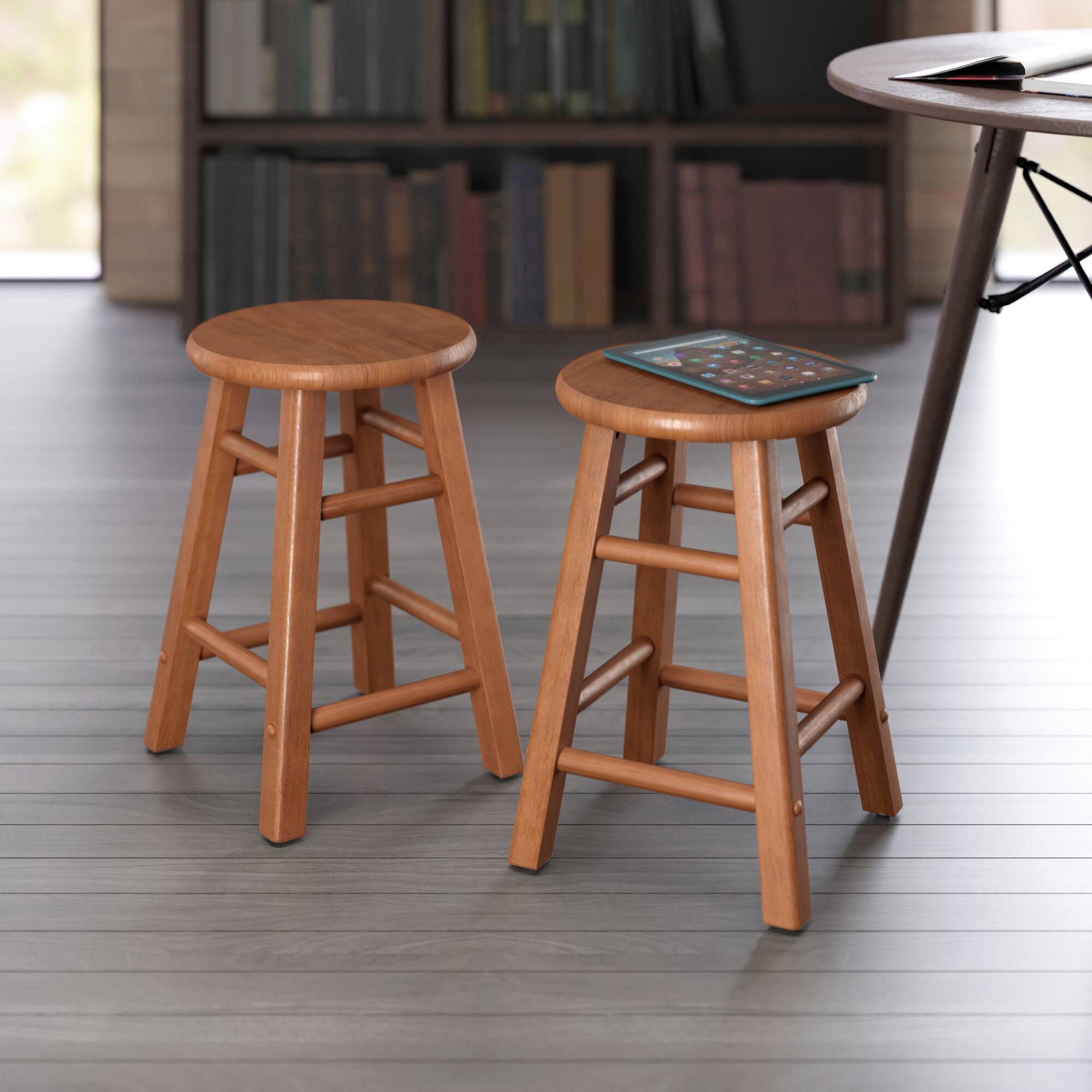 Alt View 10. Winsome Wood - Element 2-Pc Dining Stool Set - Teak.