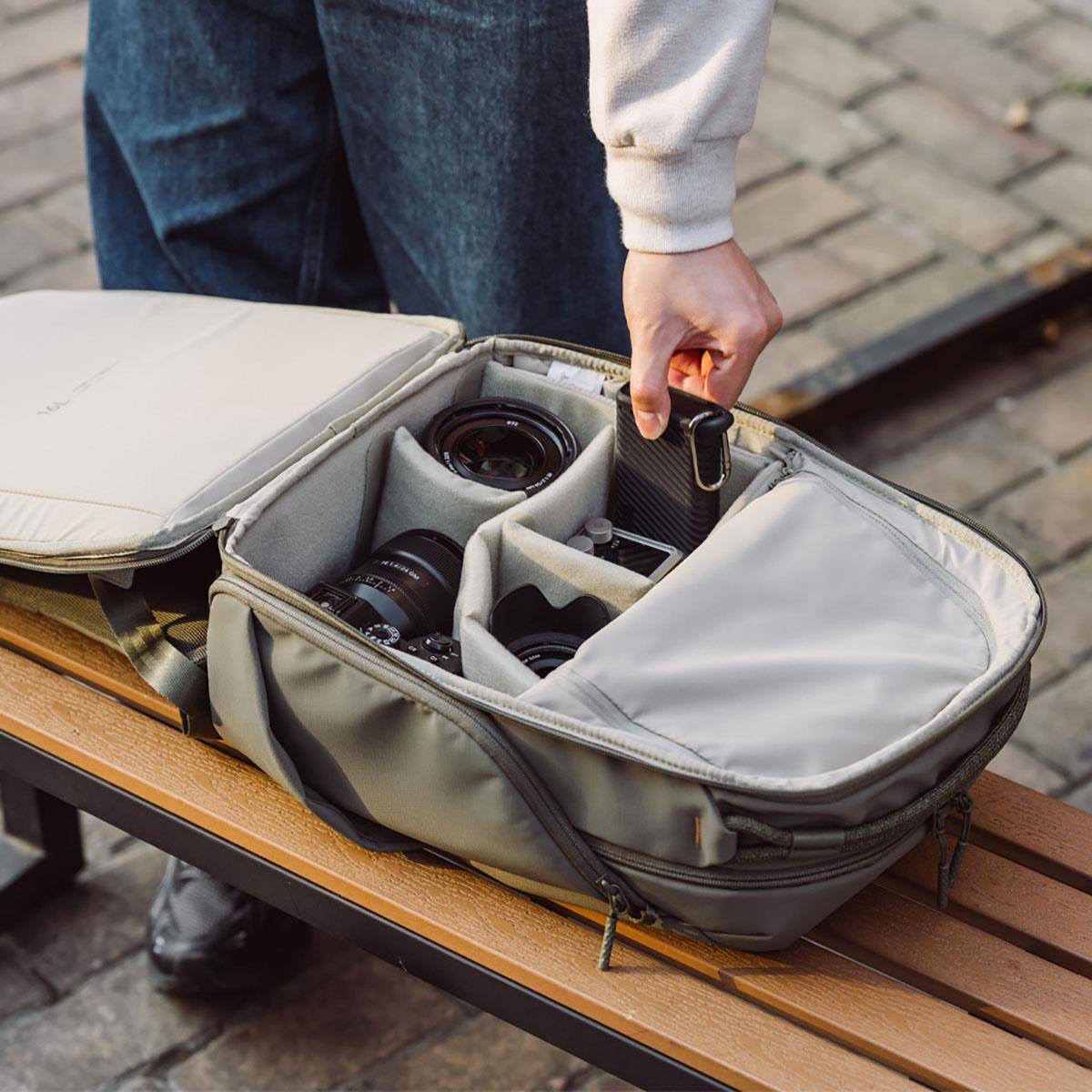 Alt View 3. PGYTECH - PGYTECH OneGo Lite Backpack 16L Matte Black.