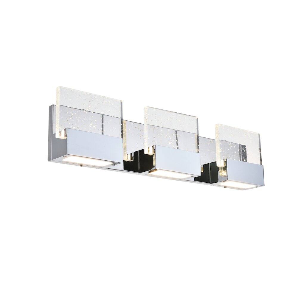 Alt View 4. Elegant Lighting - Pollux 3 Light Chrome Led Wall Sconce - Chrome.