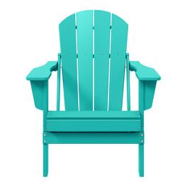 WestinTrends - Malibu HDPE Outdoor Patio Folding Poly Adirondack Chair - Turquoise