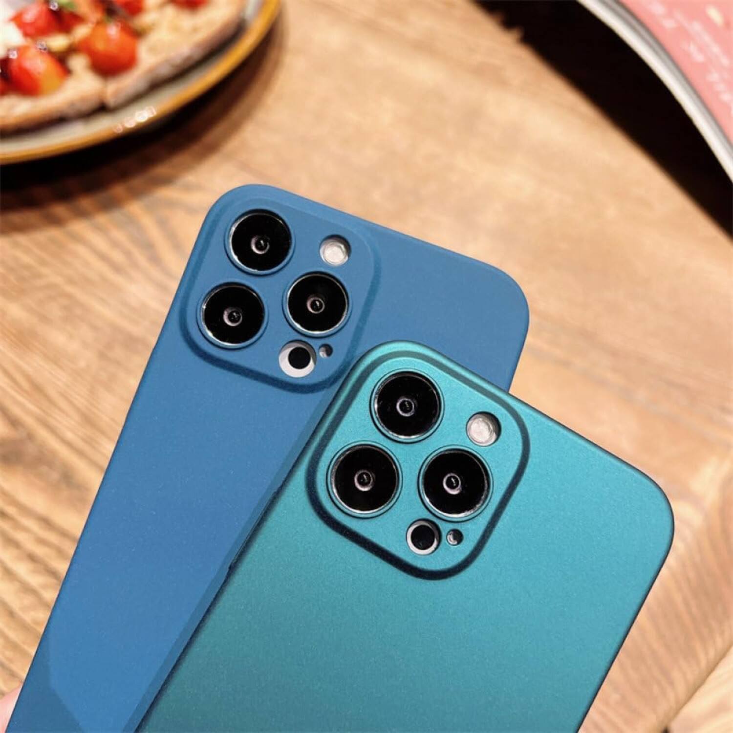 Left. Stock Preferred - Ultra-Thin Shockproof Case Cover for iPhone 16 Pro Blue - Blue.