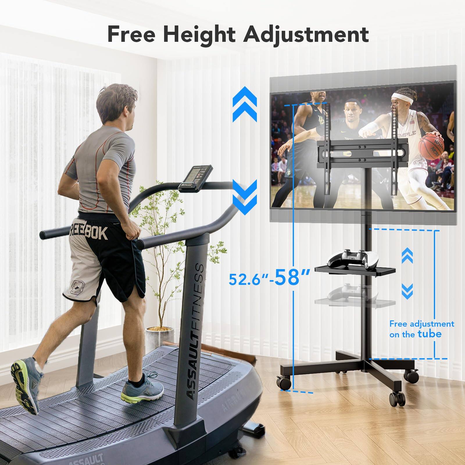 Free Height Adjustment

52.6" - 58"

Free adjustment on the tube