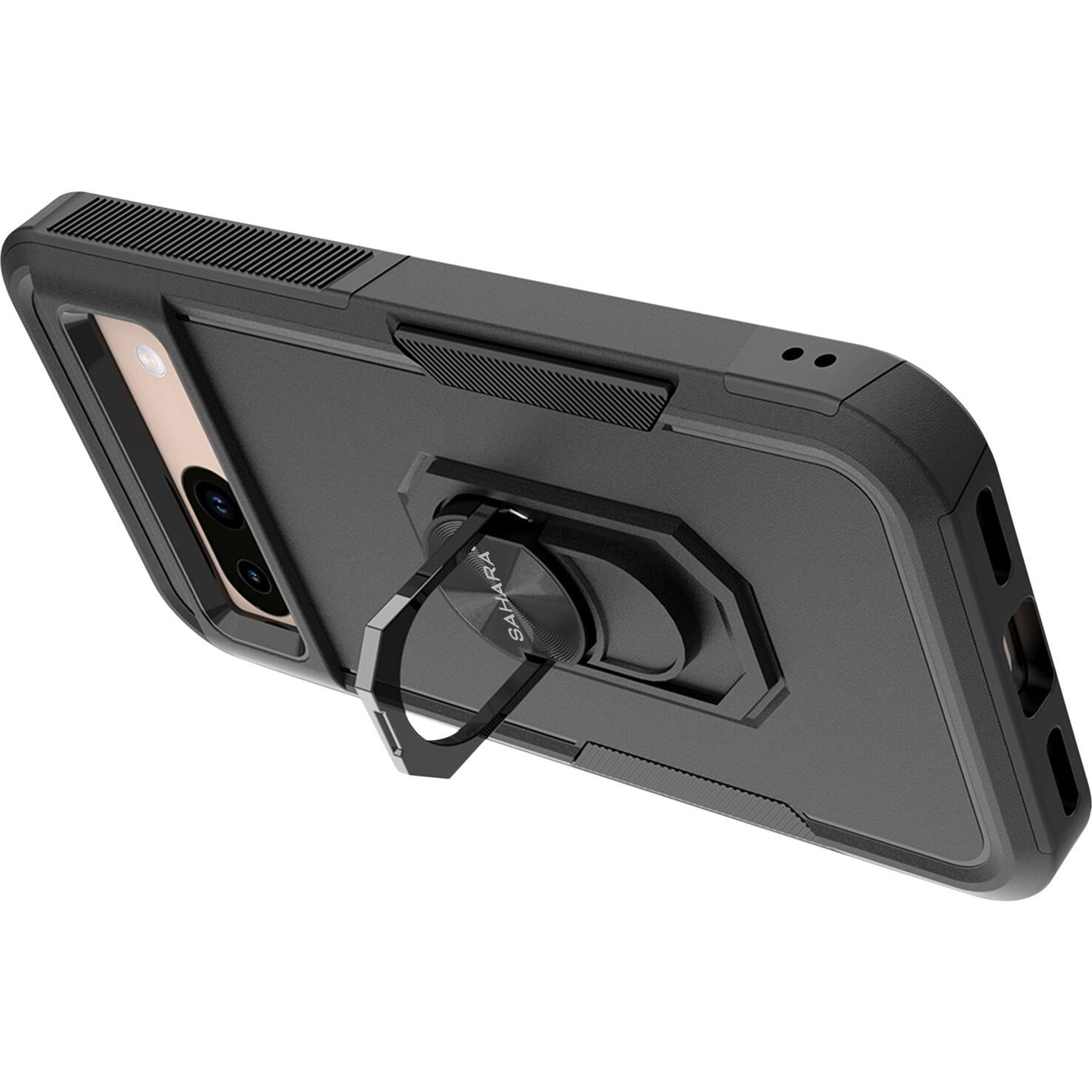 Alt View 12. SaharaCase - Raider Series Kickstand Case for Google Pixel 8a - Scorpion Black.