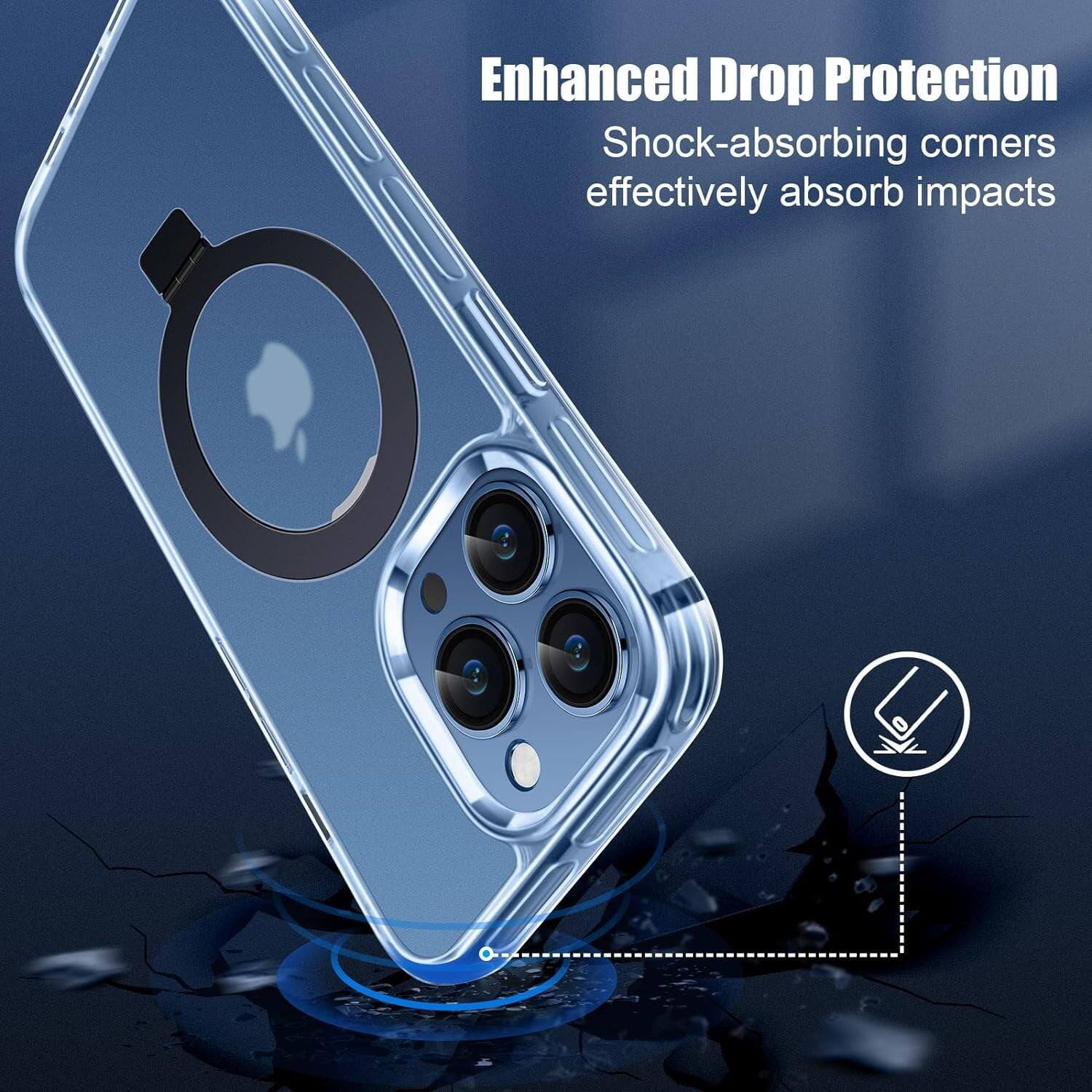 Enhanced Drop Protection
Shock-absorbing corners effectively absorb impacts