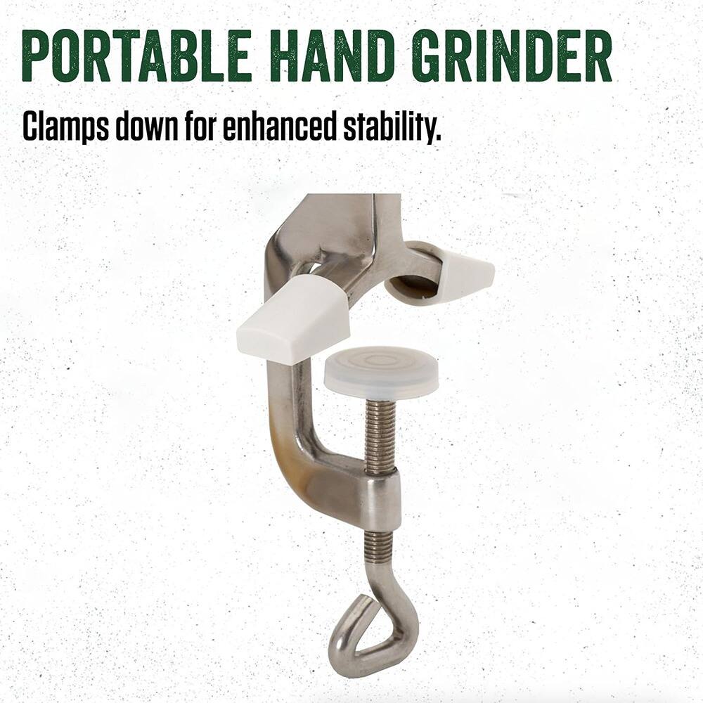 PORTABLE HAND GRINDER  
Clamps down for enhanced stability.