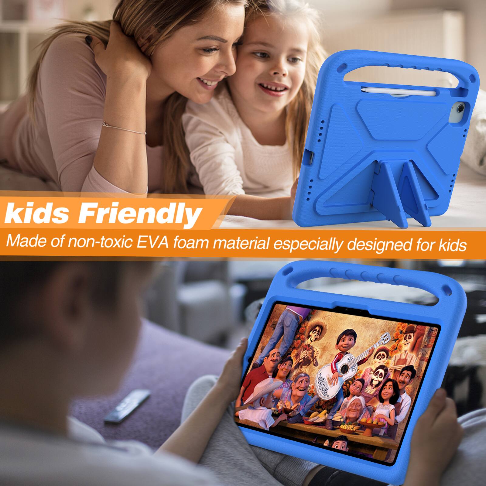 kids Friendly  
Made of non-toxic EVA foam material especially designed for kids