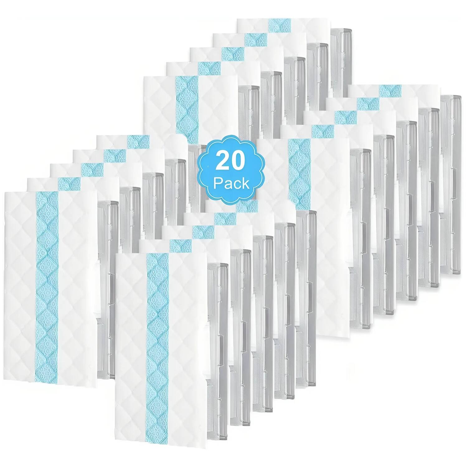Front. Giantpower - 20pc Replacement Mop Pads Compatible with Shark Vacmop VM250 VM251 VM252 VM200.