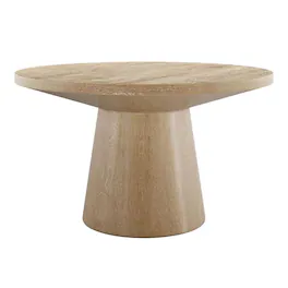Manhattan Lane - Kily Coffee Table, Pedestal Base, 29 Inch Round Top - Oak Brown