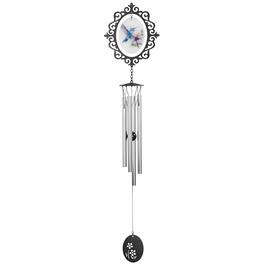 FC Design - 33"Long Hummingbird Glass Chime Outdoor Patio or Garden Hanging Wind Chime Decoration - Multi-Color