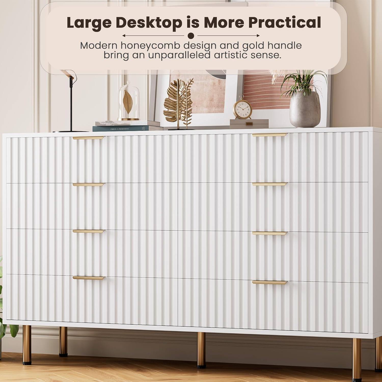 Large Desktop is More Practical

Modern honeycomb design and gold handle bring an unparalleled artistic sense.