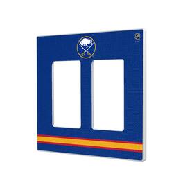 Keyscaper - Buffalo Sabres Double Rocker Lightswitch Plate - Multicolor