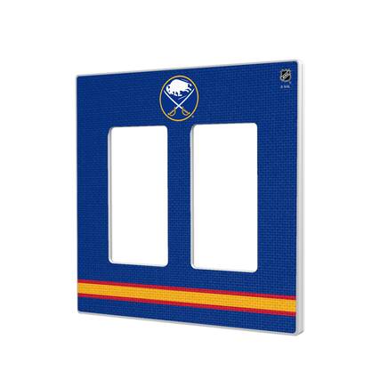 Front. Keyscaper - Buffalo Sabres Double Rocker Lightswitch Plate - Multicolor.